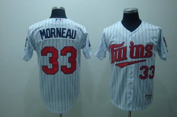 Twins #33 Justin Morneau Stitched White MLB Jersey